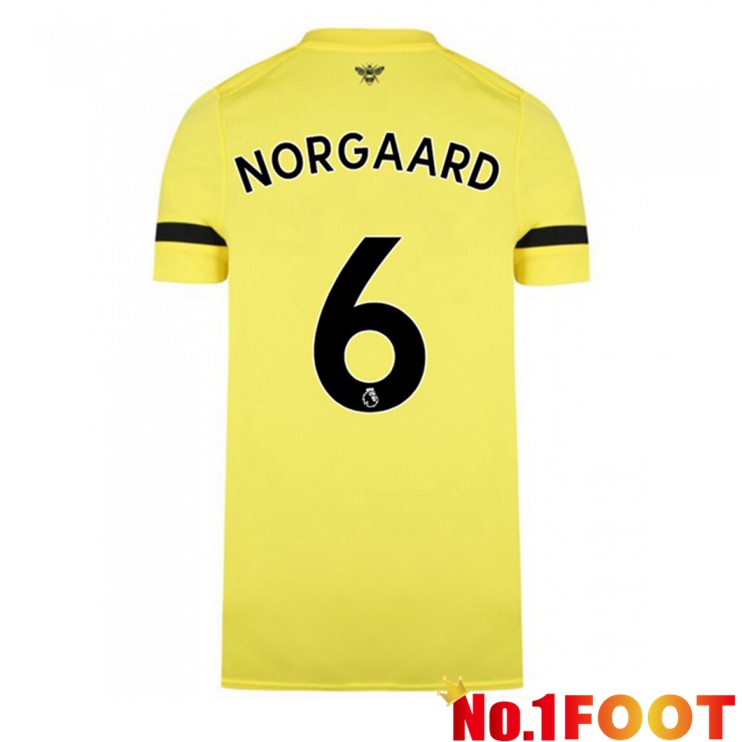 Brentford FC (NORGAARD 6) Away Jersey Yellow 2021/22