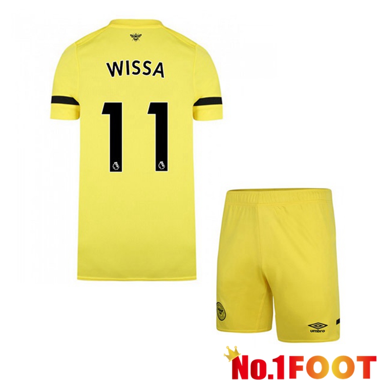 Brentford FC (WISSA 11) Kids Away Jersey Yellow 2021/22