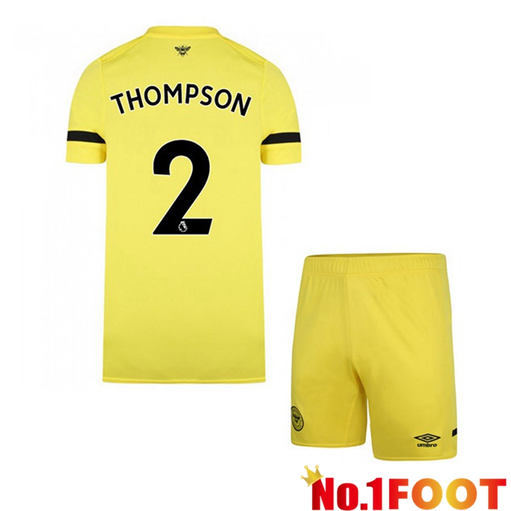 Brentford FC (THOMPSON 2) Kids Away Jersey Yellow 2021/22