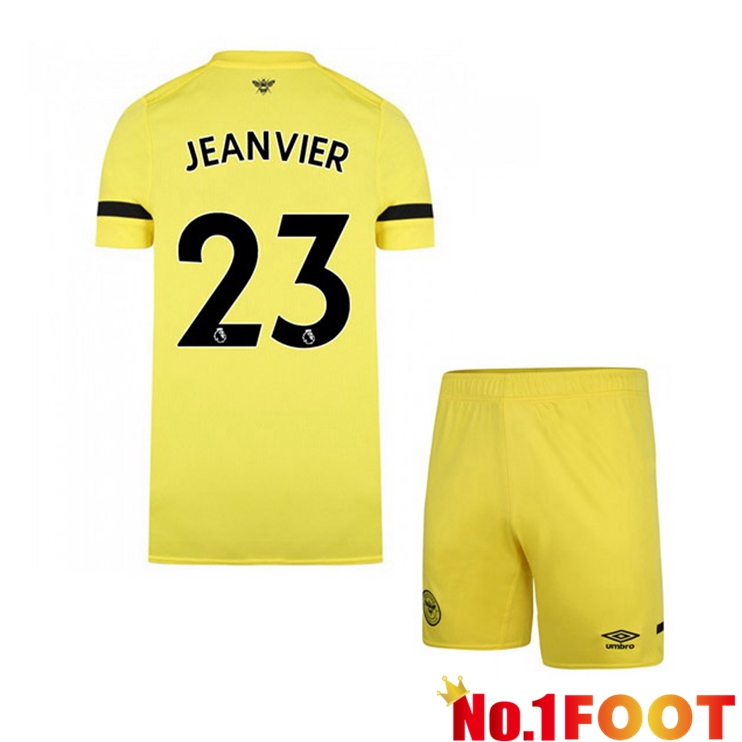 Brentford FC (JEANVIER 23) Kids Away Jersey Yellow 2021/22