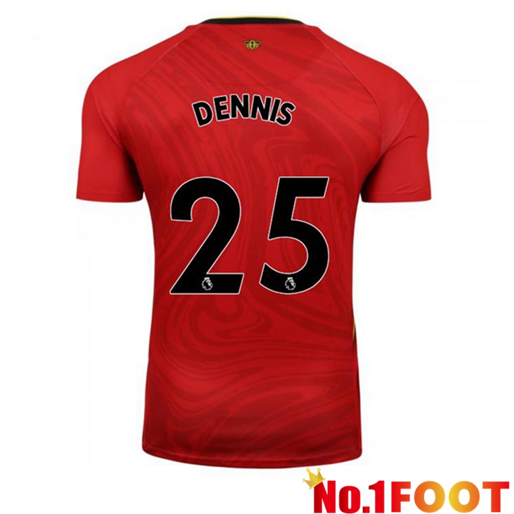 Watford FC (DENNIS 25) Away Jersey Red 2021/22