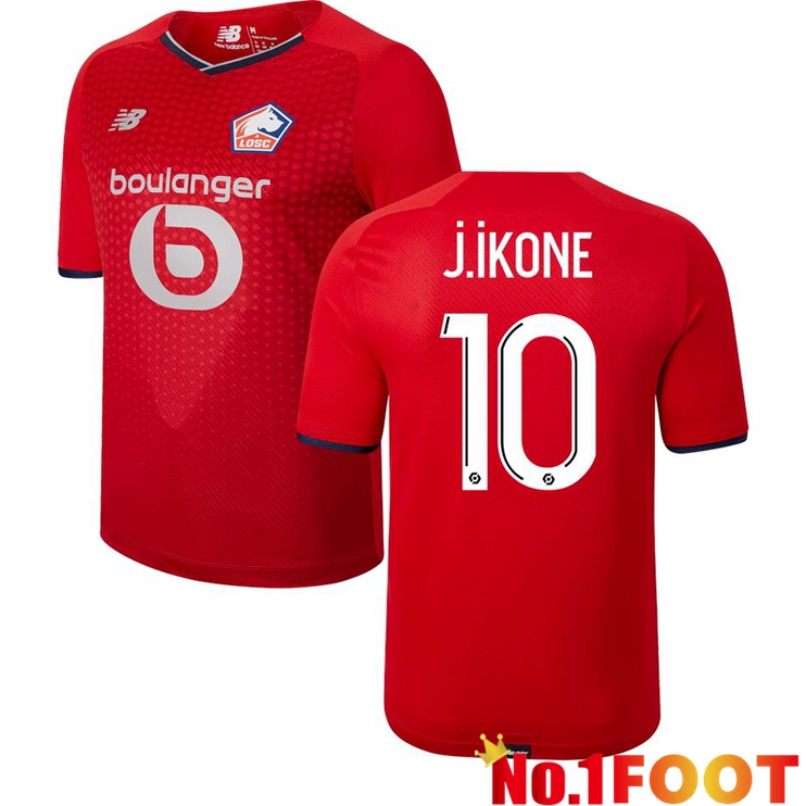 Lille LOSC (J.IKONE 10) Home Jersey Red 2021/2022