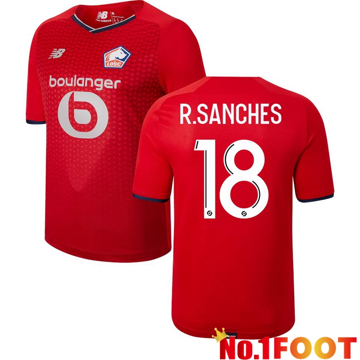 Lille LOSC (R.SANCHES 18) Home Jersey Red 2021/2022