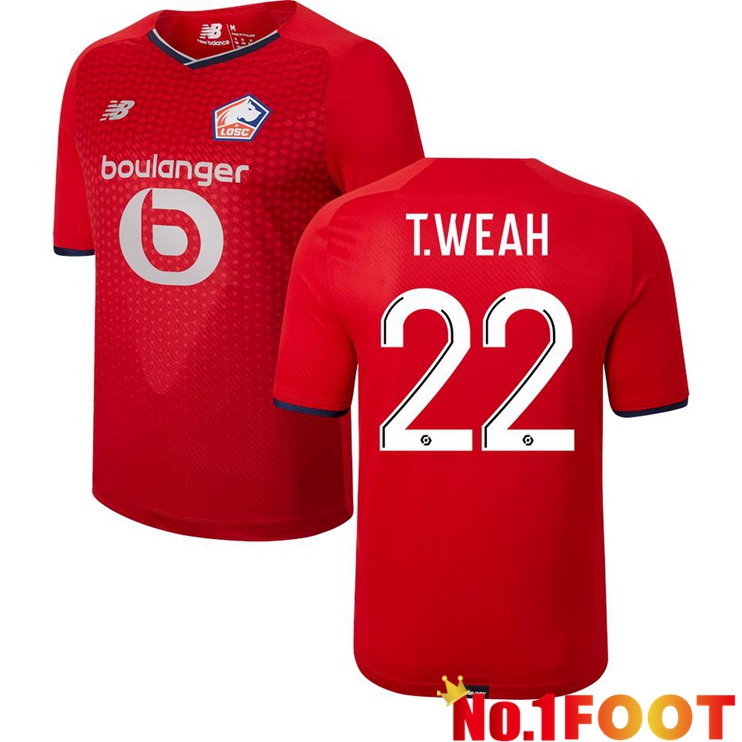 Lille LOSC (T.WEAH 22) Home Jersey Red 2021/2022