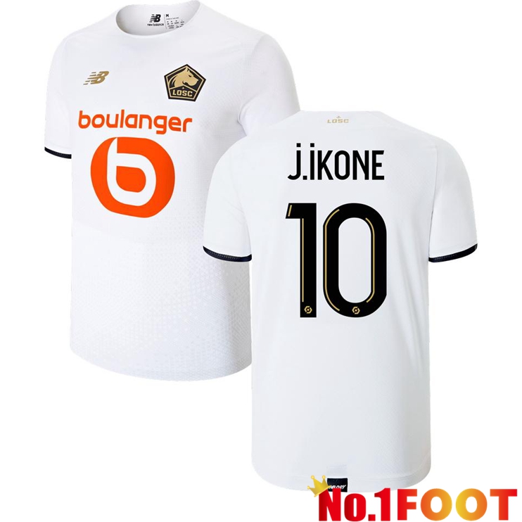 Lille LOSC (J.IKONE 10) Away Jersey White 2021/2022