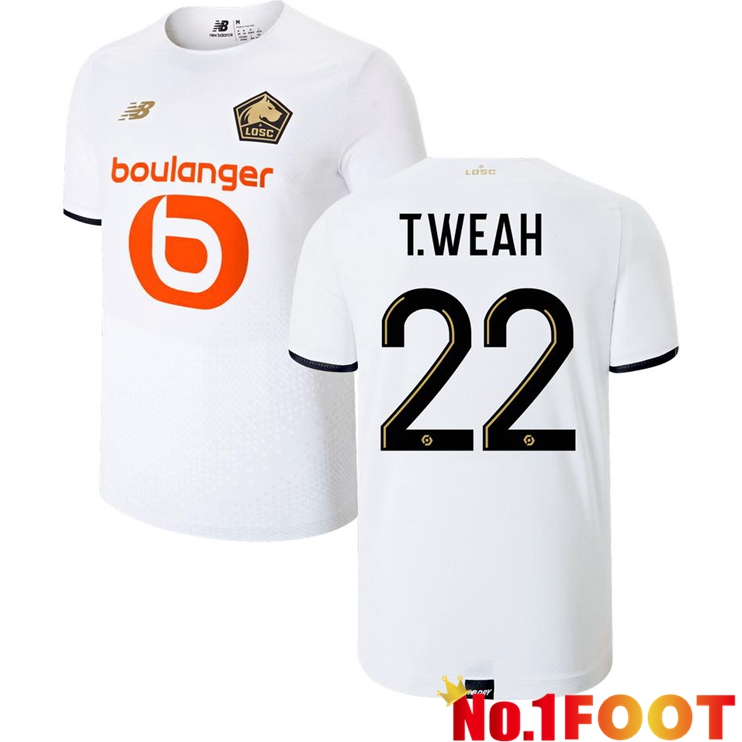 Lille LOSC (T.WEAH 22) Away Jersey White 2021/2022