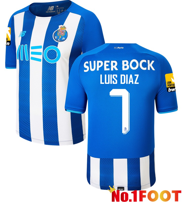 FC Porto (LUIS DIAZ 7) Home Jersey White/Blue 2021/2022