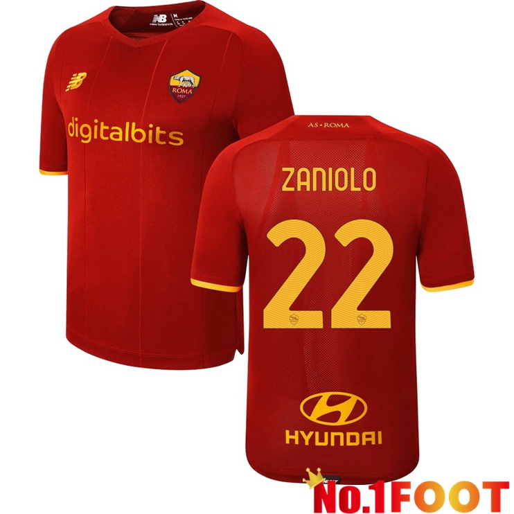 AS Roma（ZANIOLO 22）Home Jersey Red 2021/2022