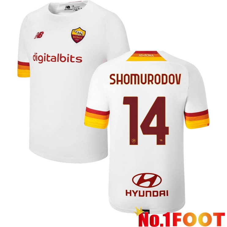 AS Roma（SHOMURODOV 14）Away Jersey White 2021/2022