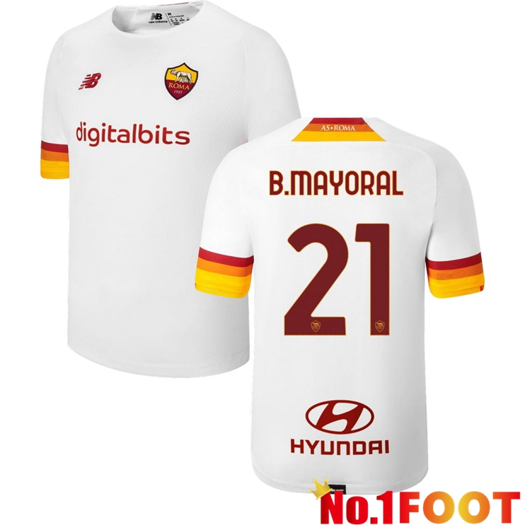 AS Roma（B.MAYORAL 21）Away Jersey White 2021/2022