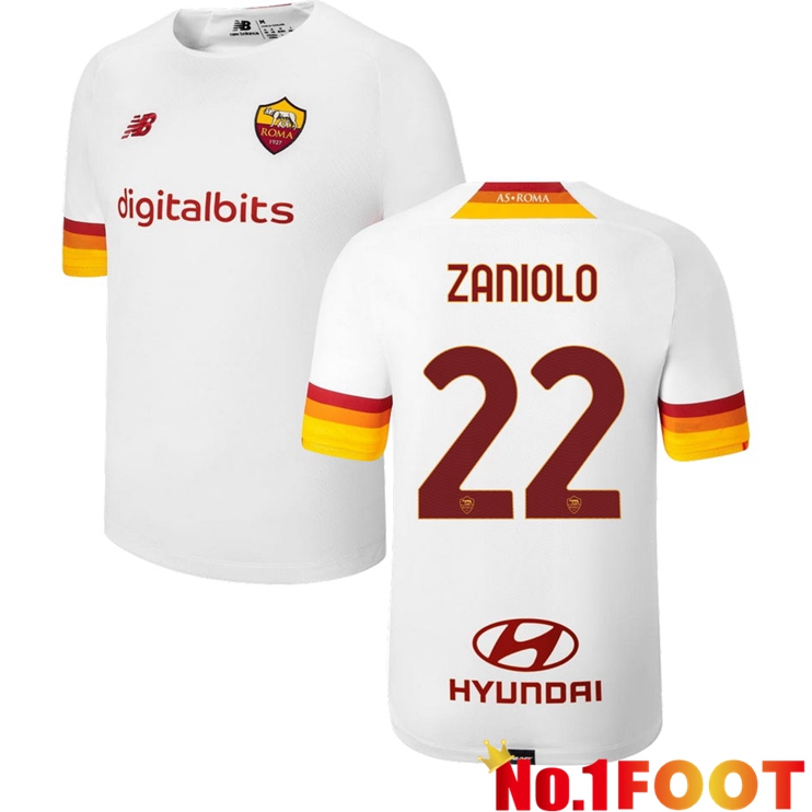 AS Roma（ZANIOLO 22）Away Jersey White 2021/2022