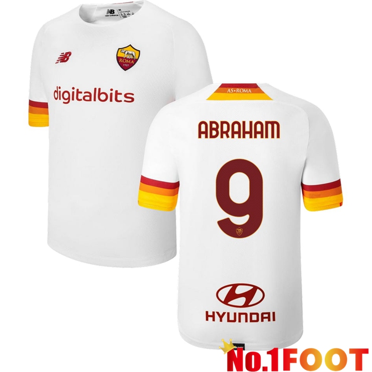 AS Roma（ABRAHAM 9）Away Jersey White 2021/2022