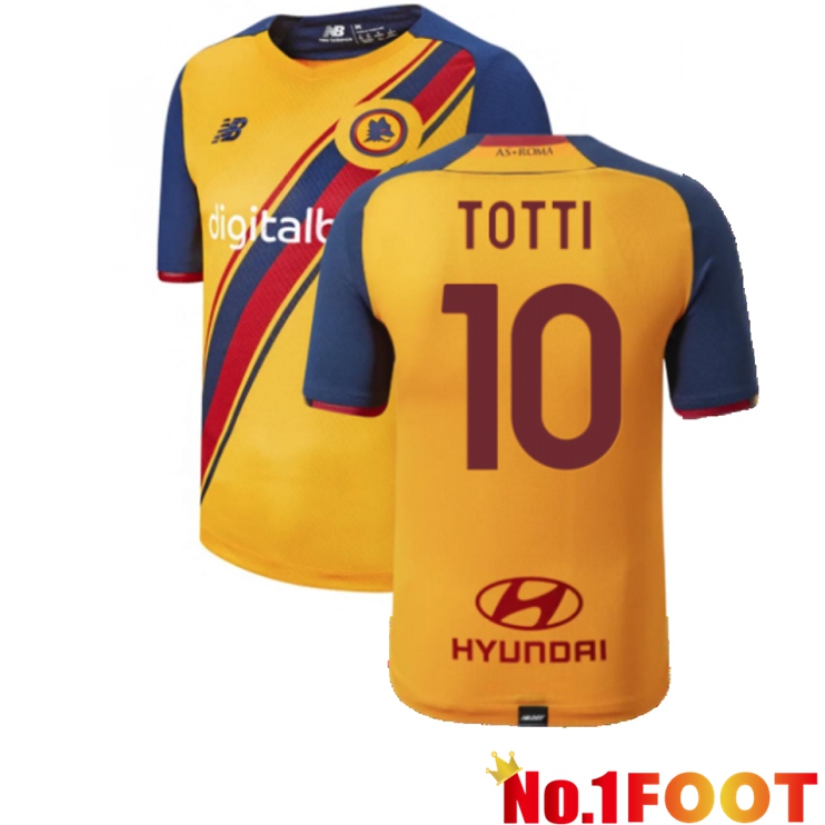 AS Roma（TOTTI 10）Third Jersey Yellow 2021/2022