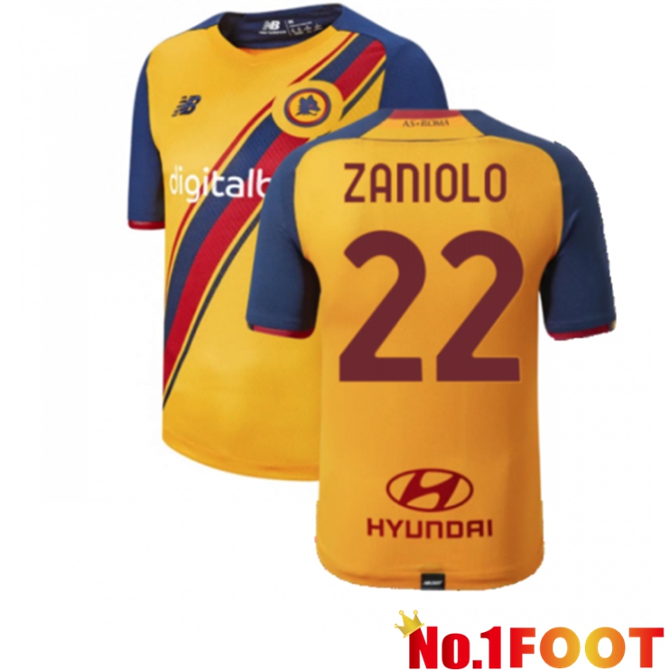 AS Roma（ZANIOLO 22）Third Jersey Yellow 2021/2022