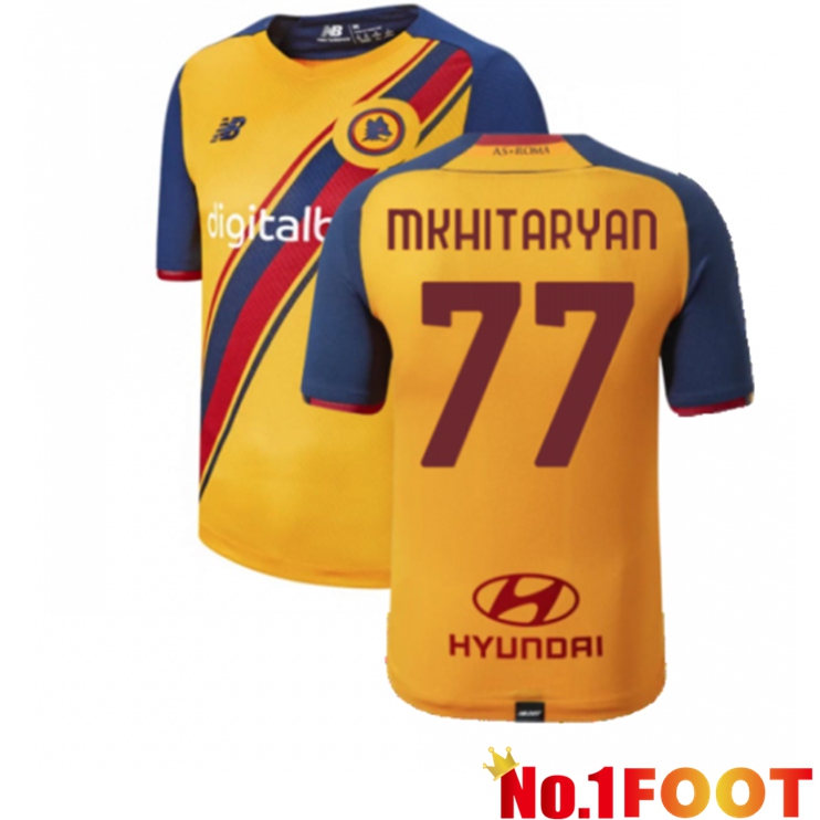 AS Roma（MKHITARYAN 77）Third Jersey Yellow 2021/2022