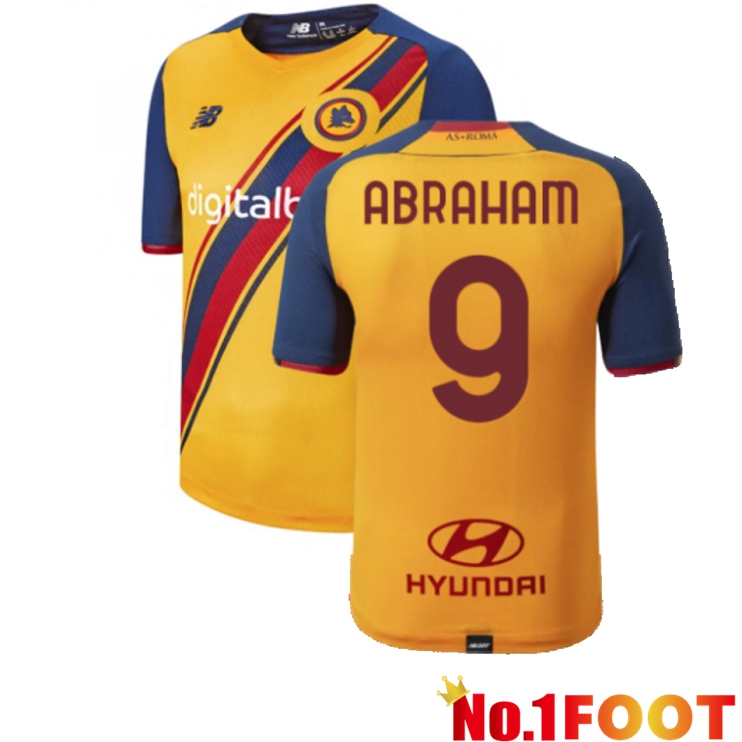 AS Roma（ABRAHAM 9）Third Jersey Yellow 2021/2022