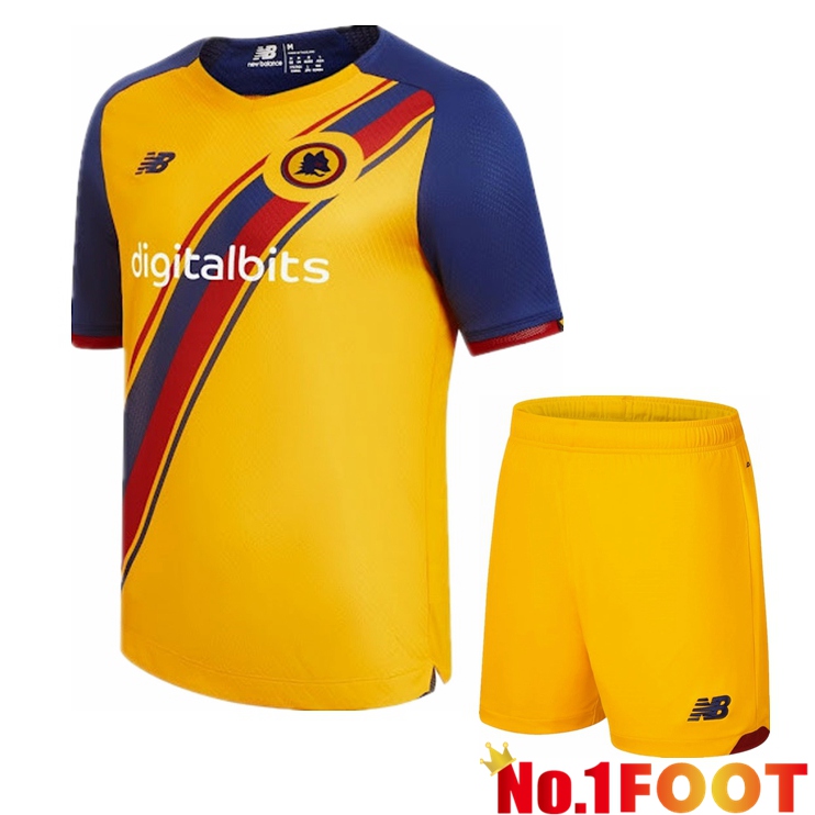 AS Roma Kids Third Jersey Yellow 2021/2022