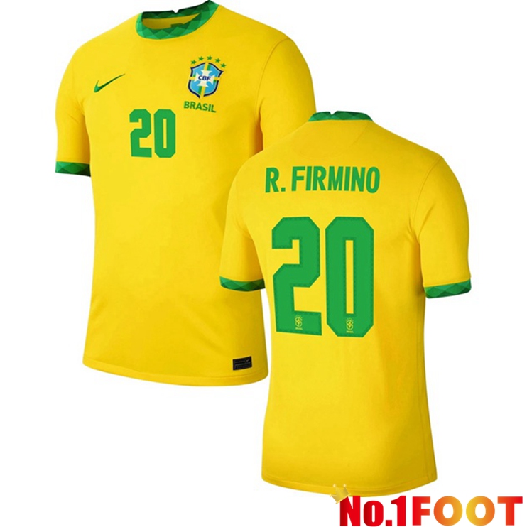 Brazil (R.FIRMINO 20) Home Jersey 2020/2021