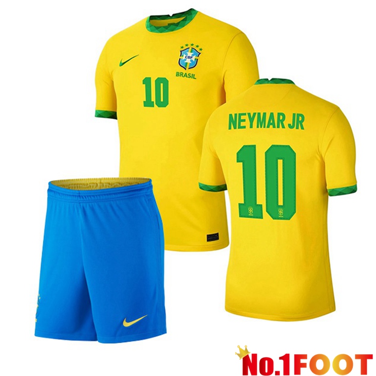 Brazil (NEYMAR JR 10) Kids Home Jersey 2020/2021