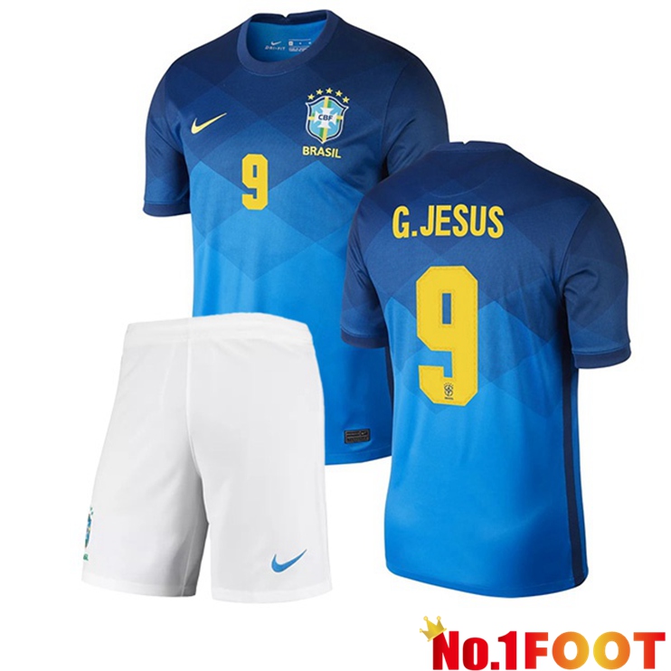 Brazil (G.JESUS 9) Kids Away Jersey 2020/2021