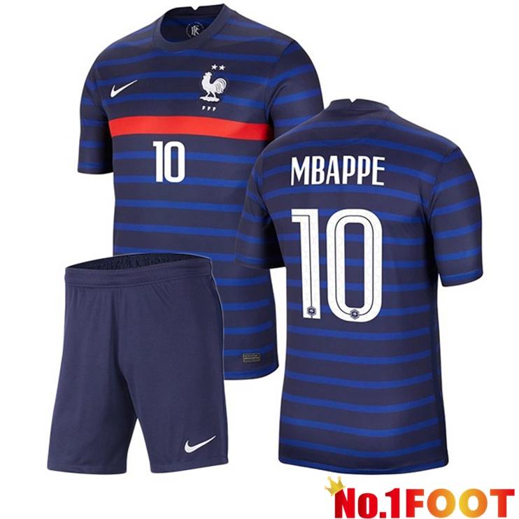 France (MBAPPE 10) Kids Home Jersey 2020/2021