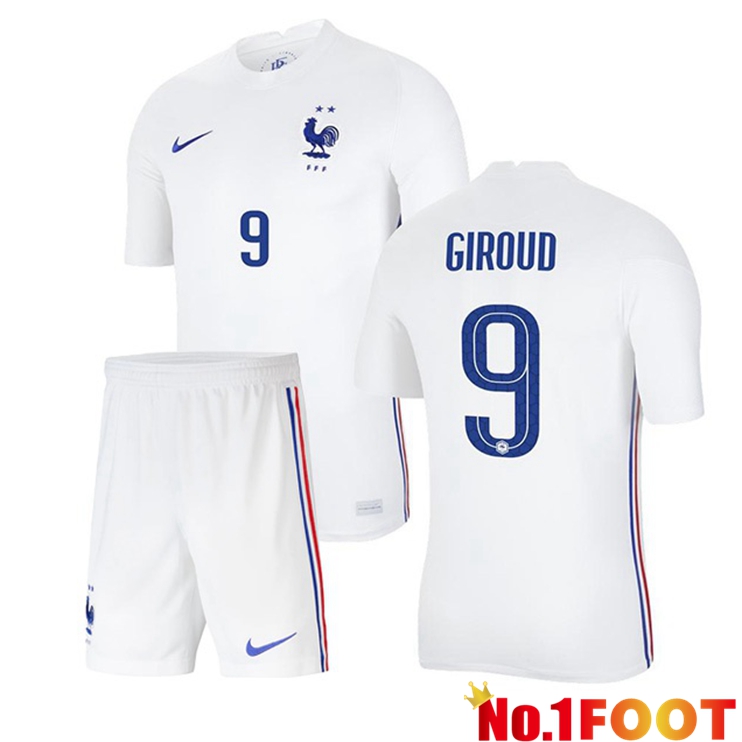 France (GIROUD 9) Kids Away Jersey 2020/2021