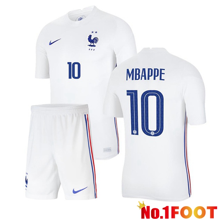 France (MBAPPE 10) Kids Away Jersey 2020/2021