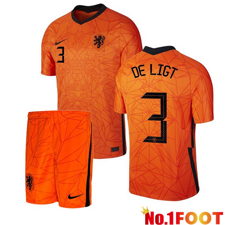 Netherlands (DE LIGT 3) Kids Home Jersey 2020/2021