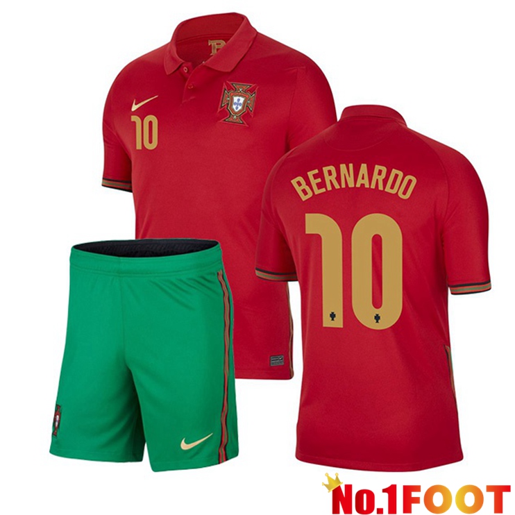 Portugal (BERNARDO 10) Kids Home Jersey 2020/2021