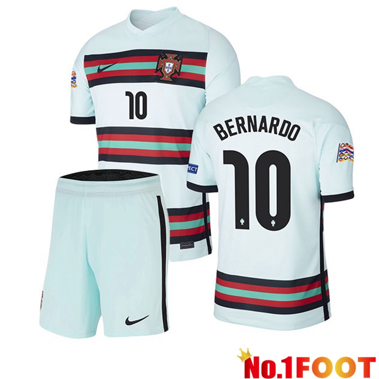 Portugal (BERNARDO 10) Kids Away Jersey 2020/2021