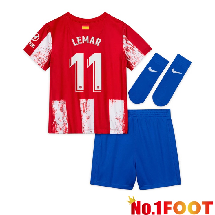 Atletico Madrid (LEMAR 11) Kids Home Jersey Red/White 2021/2022