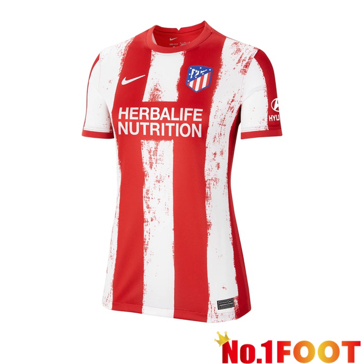 Atletico Madrid Womens Home Jersey Red/White 2021/2022