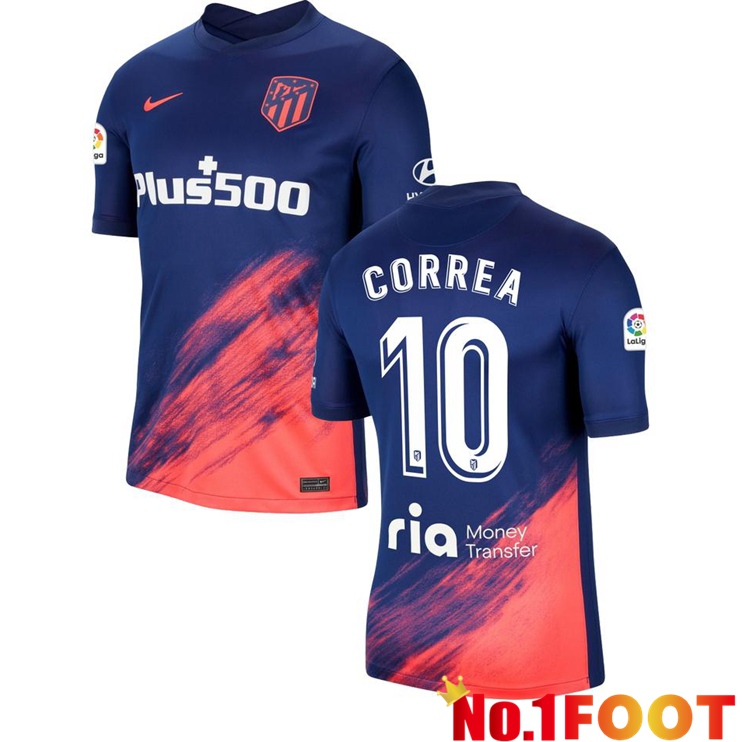 Atletico Madrid (CORREA 10) Away Jersey Blue Marine 2021/2022