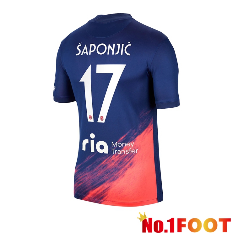 Atletico Madrid (Šaponjic 17) Away Jersey Blue Marine 2021/2022