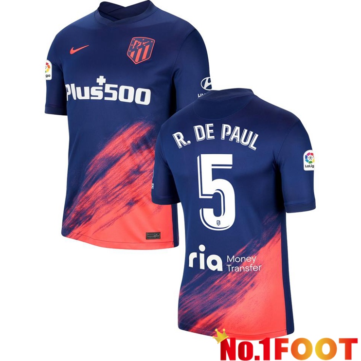 Atletico Madrid (R. DE PAUL 5) Away Jersey Blue Marine 2021/2022