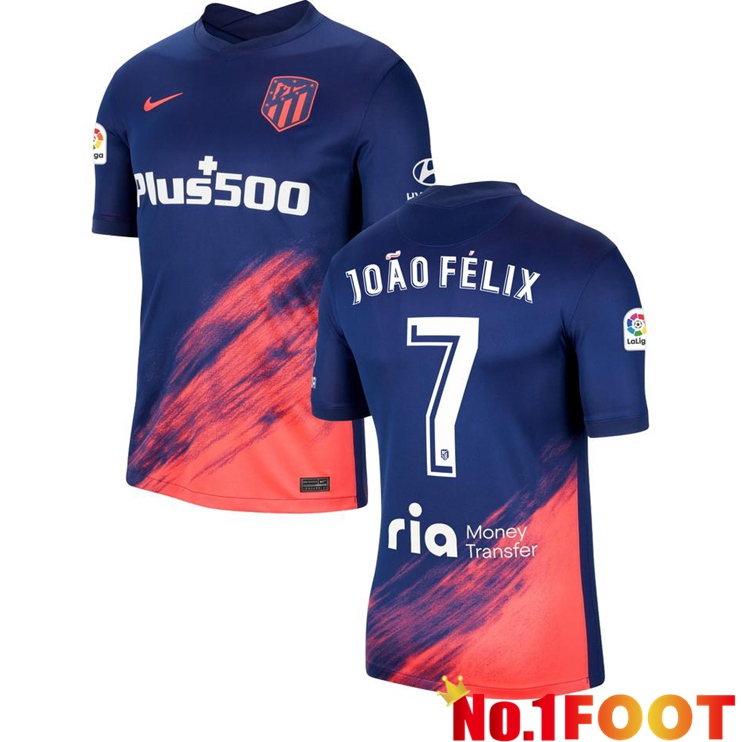 Atletico Madrid (JOAO FELIX 7) Away Jersey Blue Marine 2021/2022