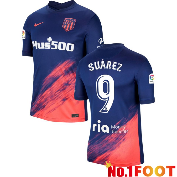 Atletico Madrid (SUAREZ 9) Away Jersey Blue Marine 2021/2022