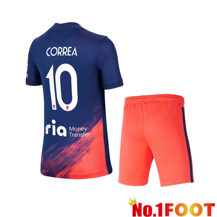 Atletico Madrid (CORREA 10) Kids Away Jersey Blue Marine 2021/2022