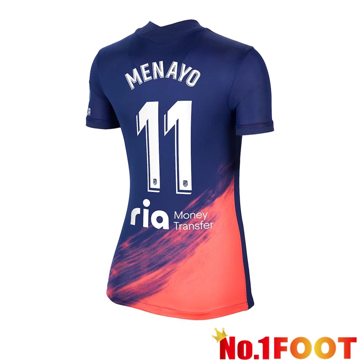 Atletico Madrid (LEMAR 11) Womens Away Jersey Blue Marine 2021/2022