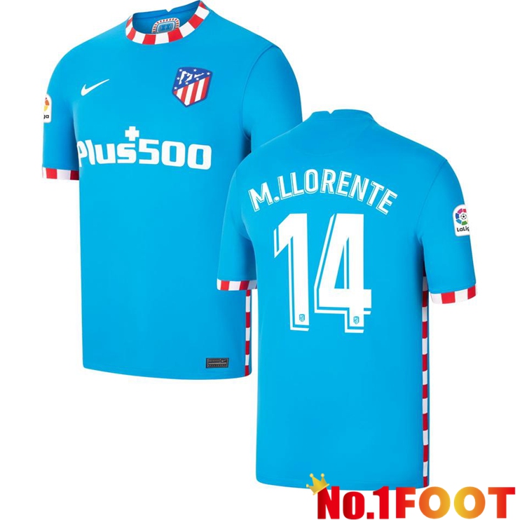 Atletico Madrid (M.LLORENTE 14) Third Jersey Blue 2021/2022