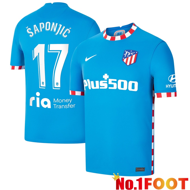 Atletico Madrid (Šaponjic 17) Third Jersey Blue 2021/2022