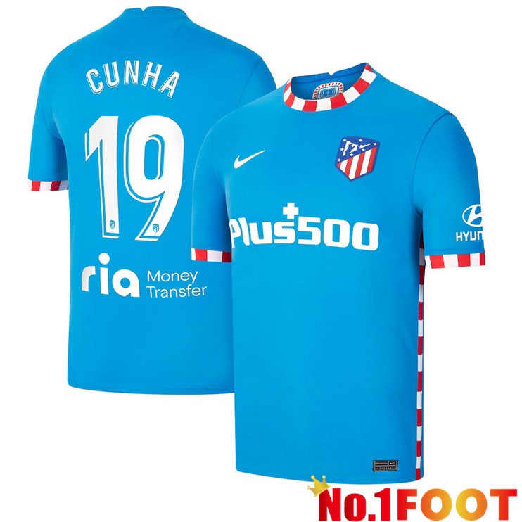 Atletico Madrid (Cunha 19) Third Jersey Blue 2021/2022