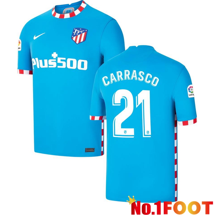 Atletico Madrid (CARRASCO 21) Third Jersey Blue 2021/2022