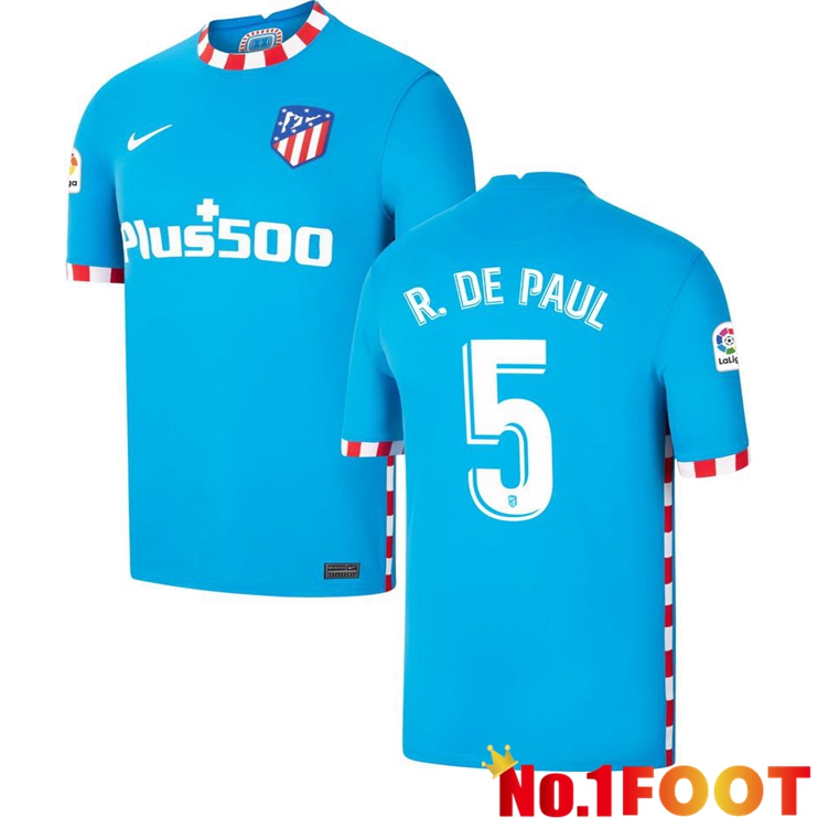 Atletico Madrid (R. DE PAUL 5) Third Jersey Blue 2021/2022