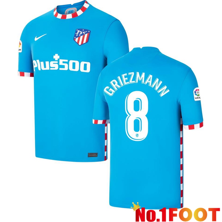 Atletico Madrid (GRIEZMANN 8) Third Jersey Blue 2021/2022