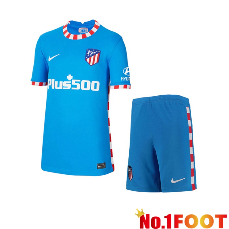 Atletico Madrid Kids Third Jersey Blue 2021/2022