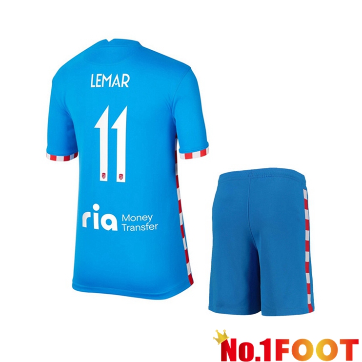 Atletico Madrid (LEMAR 11) Kids Third Jersey Blue 2021/2022