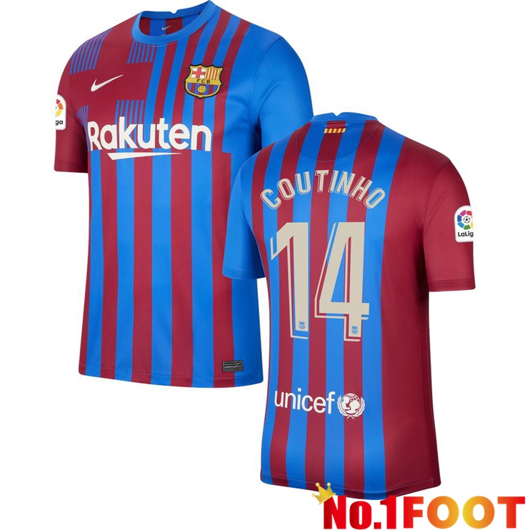 FC Barcelona (COUTINHO 14) Home Jersey Red/Blue 2021/2022