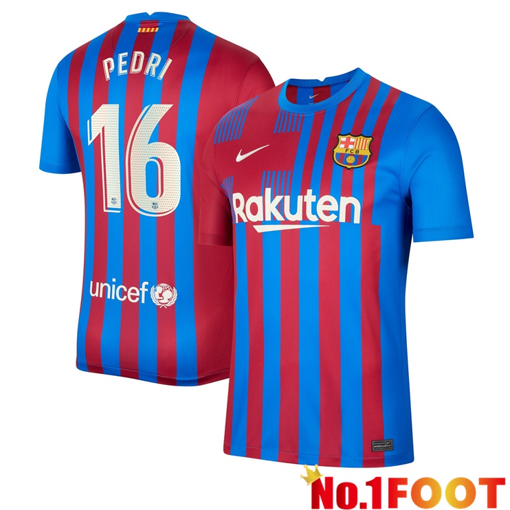 FC Barcelona (Pedri 16) Home Jersey Red/Blue 2021/2022