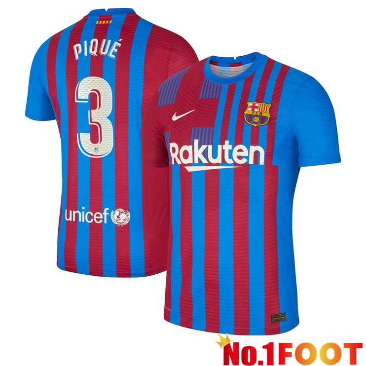 FC Barcelona (Pique 3) Home Jersey Red/Blue 2021/2022